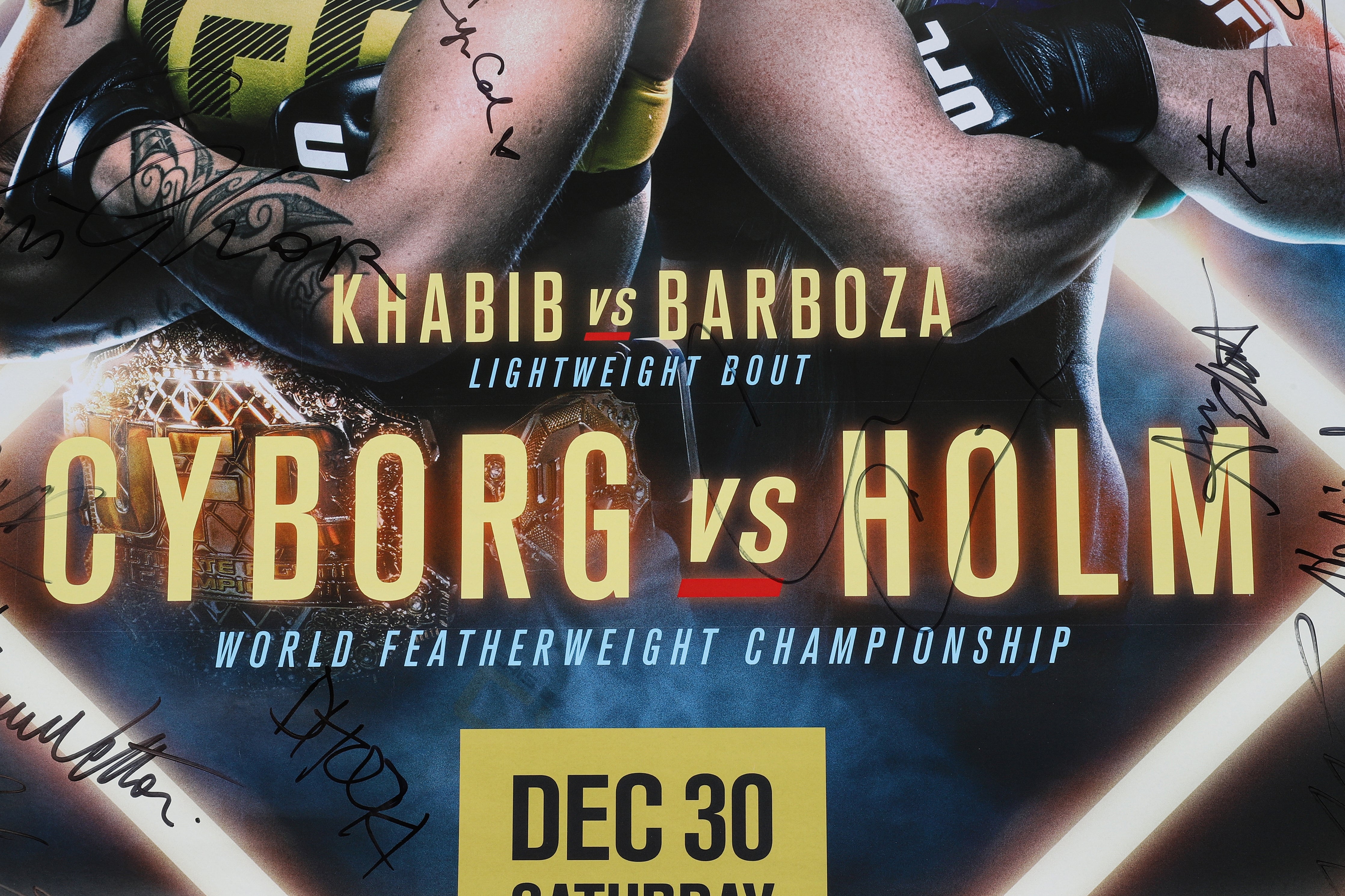 UFC 219: Cyborg vs Holm Autographed Event Poster