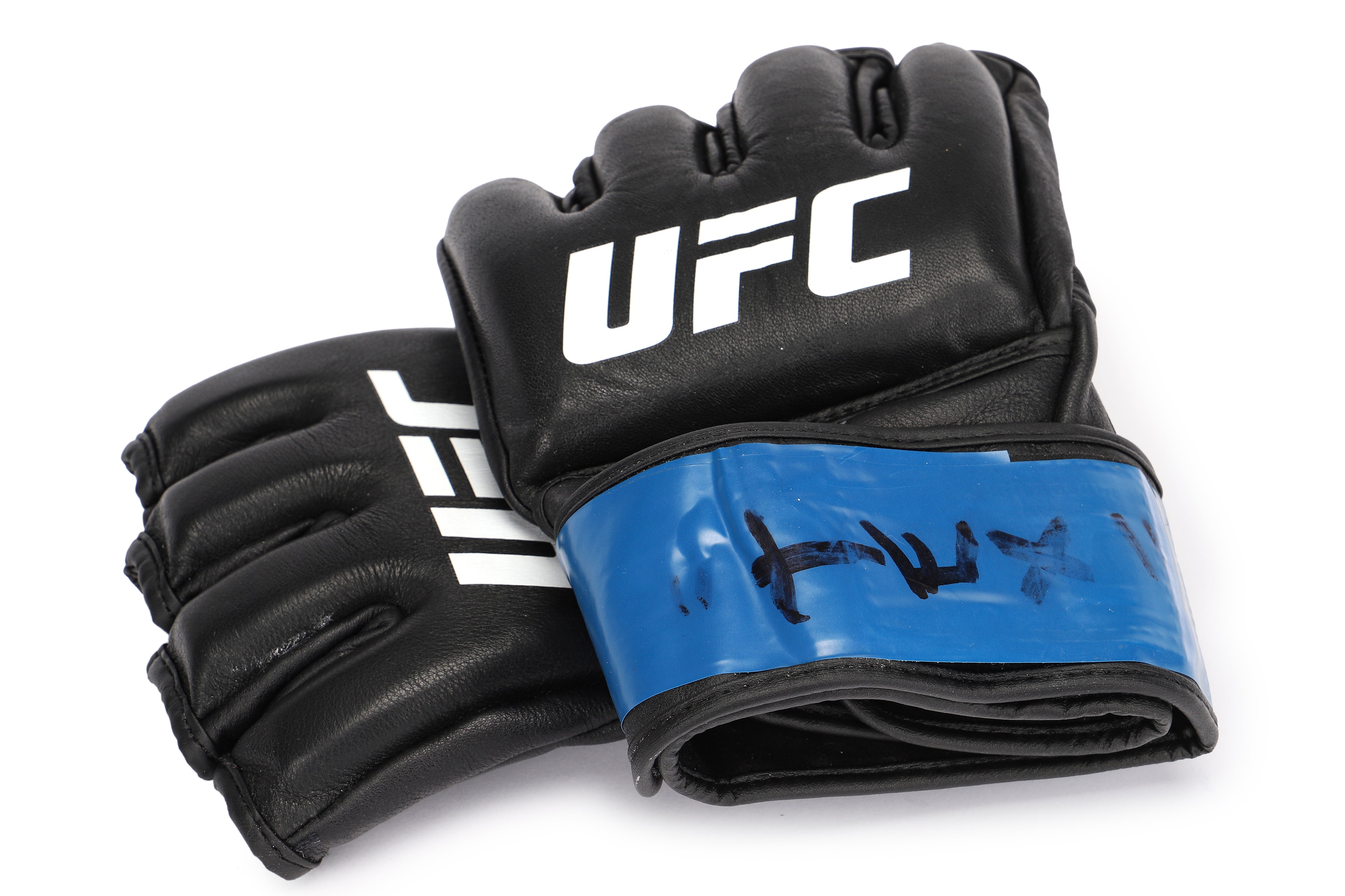 Derek Brunson Signed Fight Worn Gloves