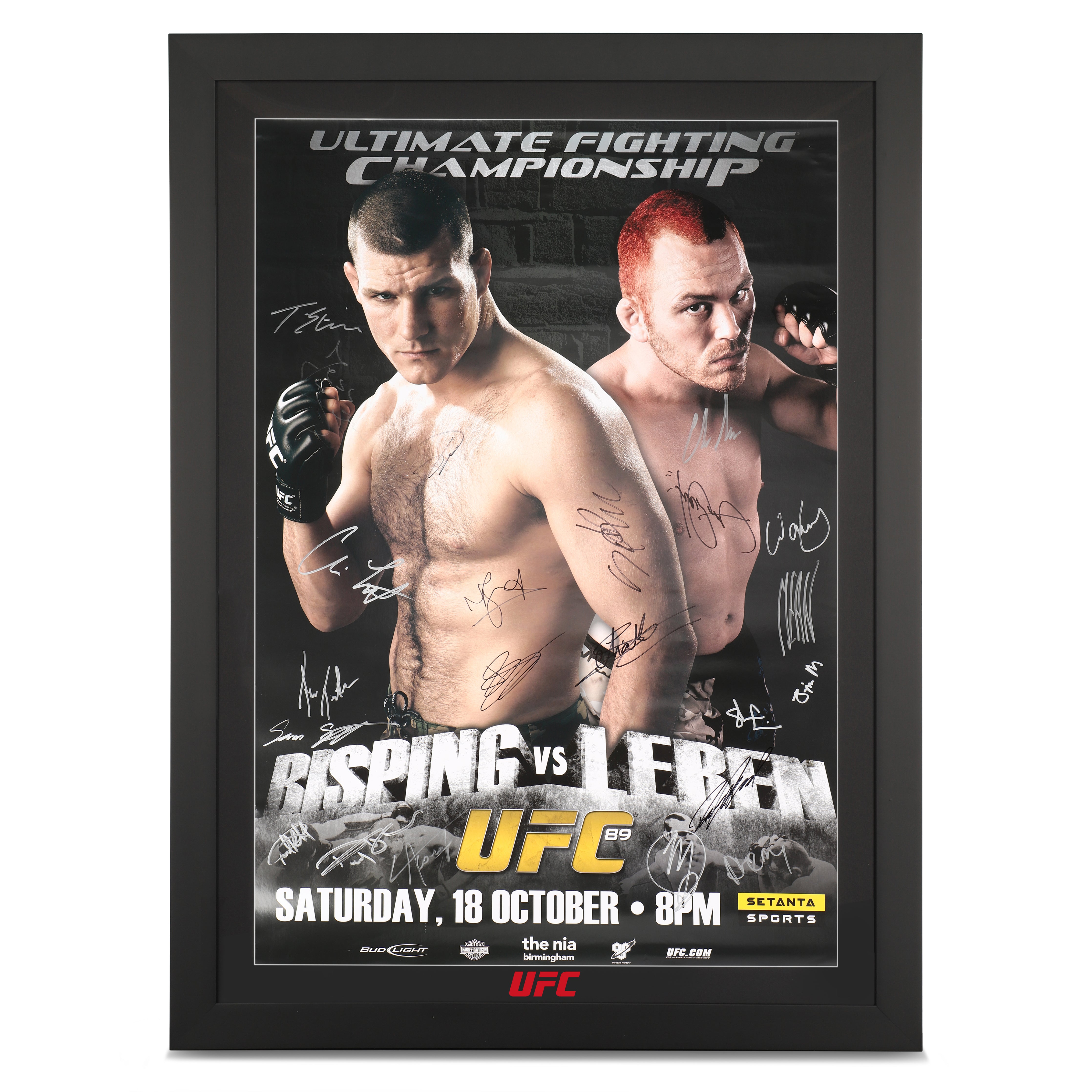 UFC 89: Bisping vs Leben Autographed Event Poster