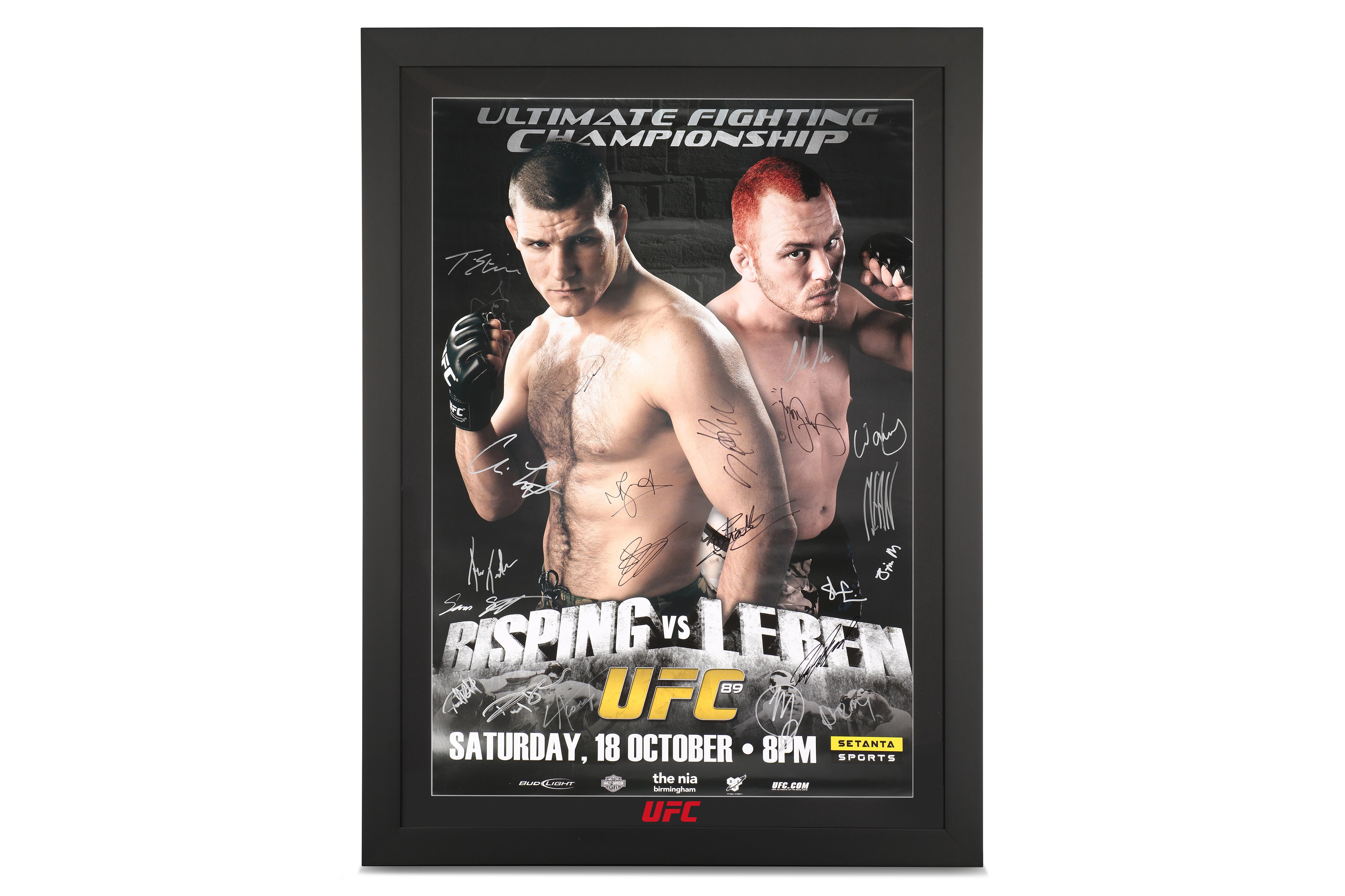 UFC 89: Bisping vs Leben Autographed Event Poster