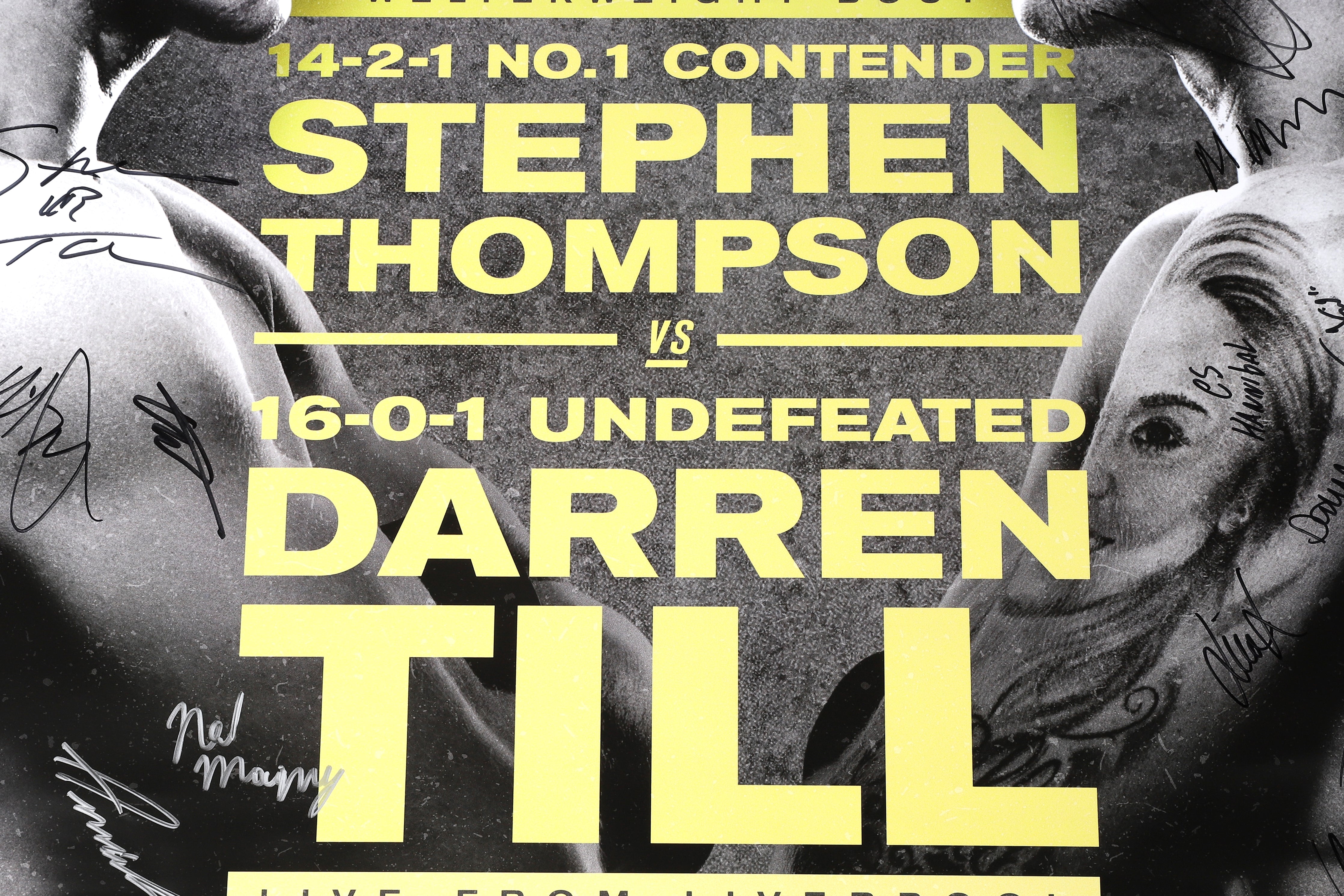 UFC Fight Night: Thompson vs Till Autographed Event Poster
