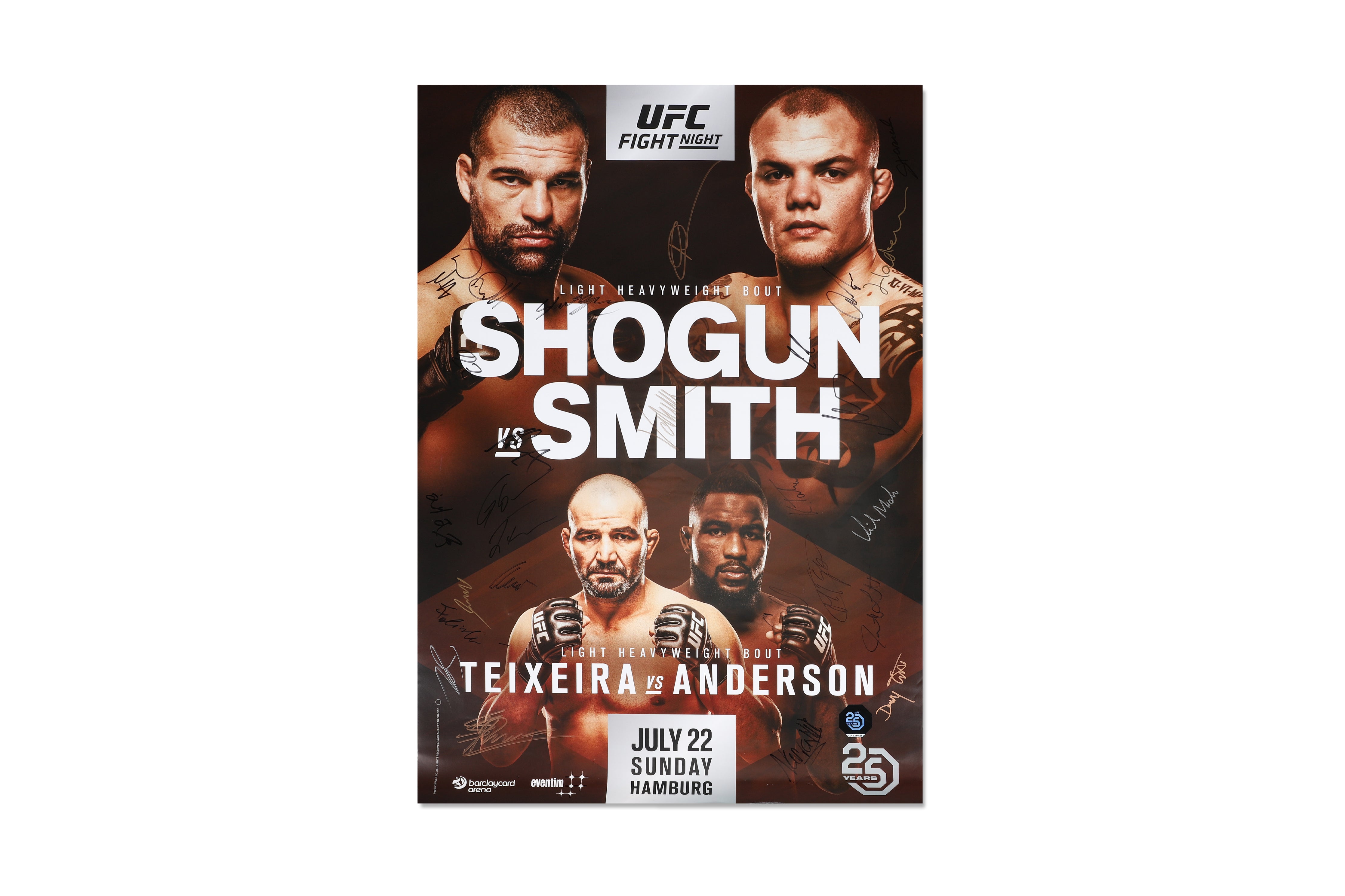 UFC Fight Night: Shogun vs Smith Autographed Event Poster