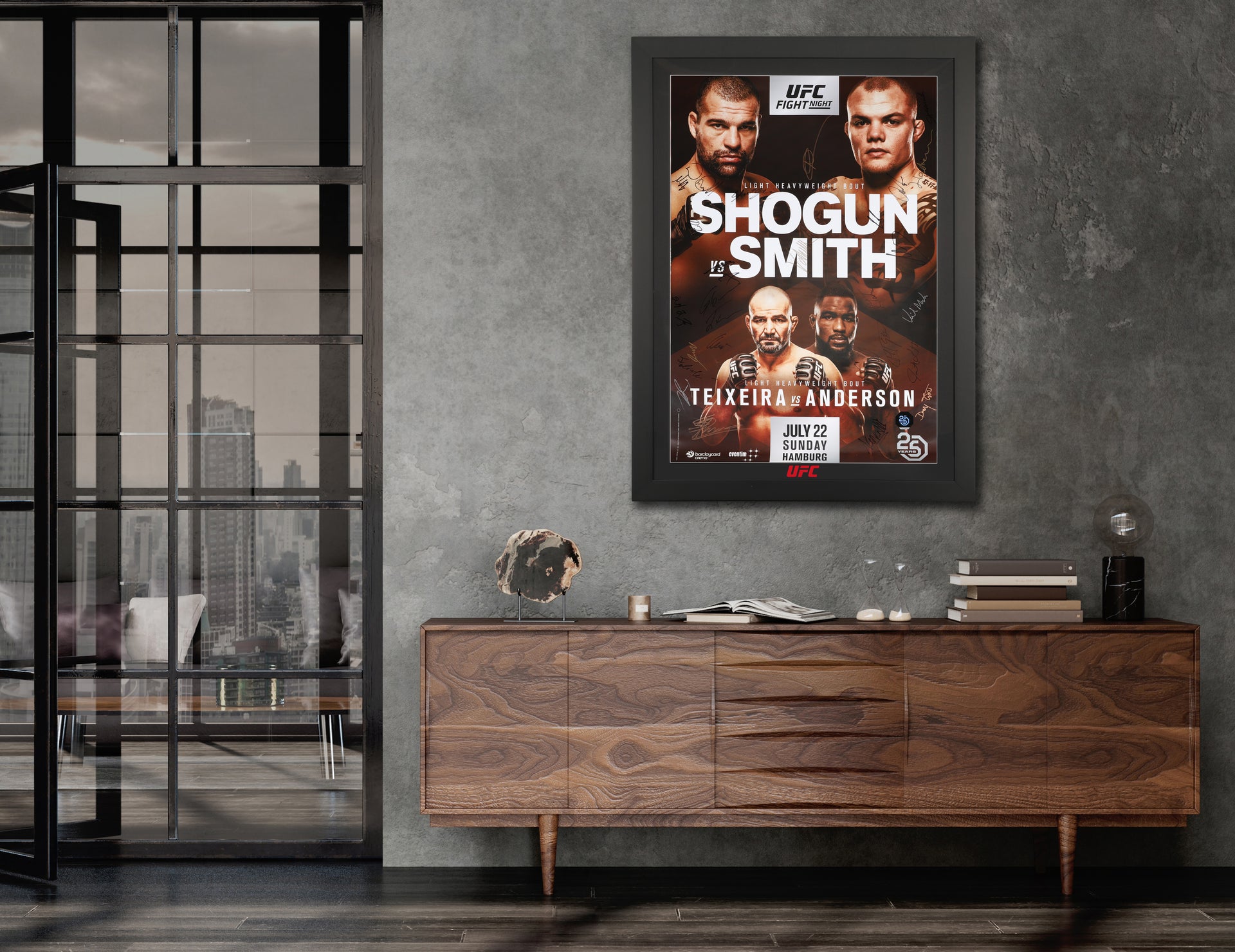 UFC Fight Night: Shogun vs Smith Autographed Event Poster