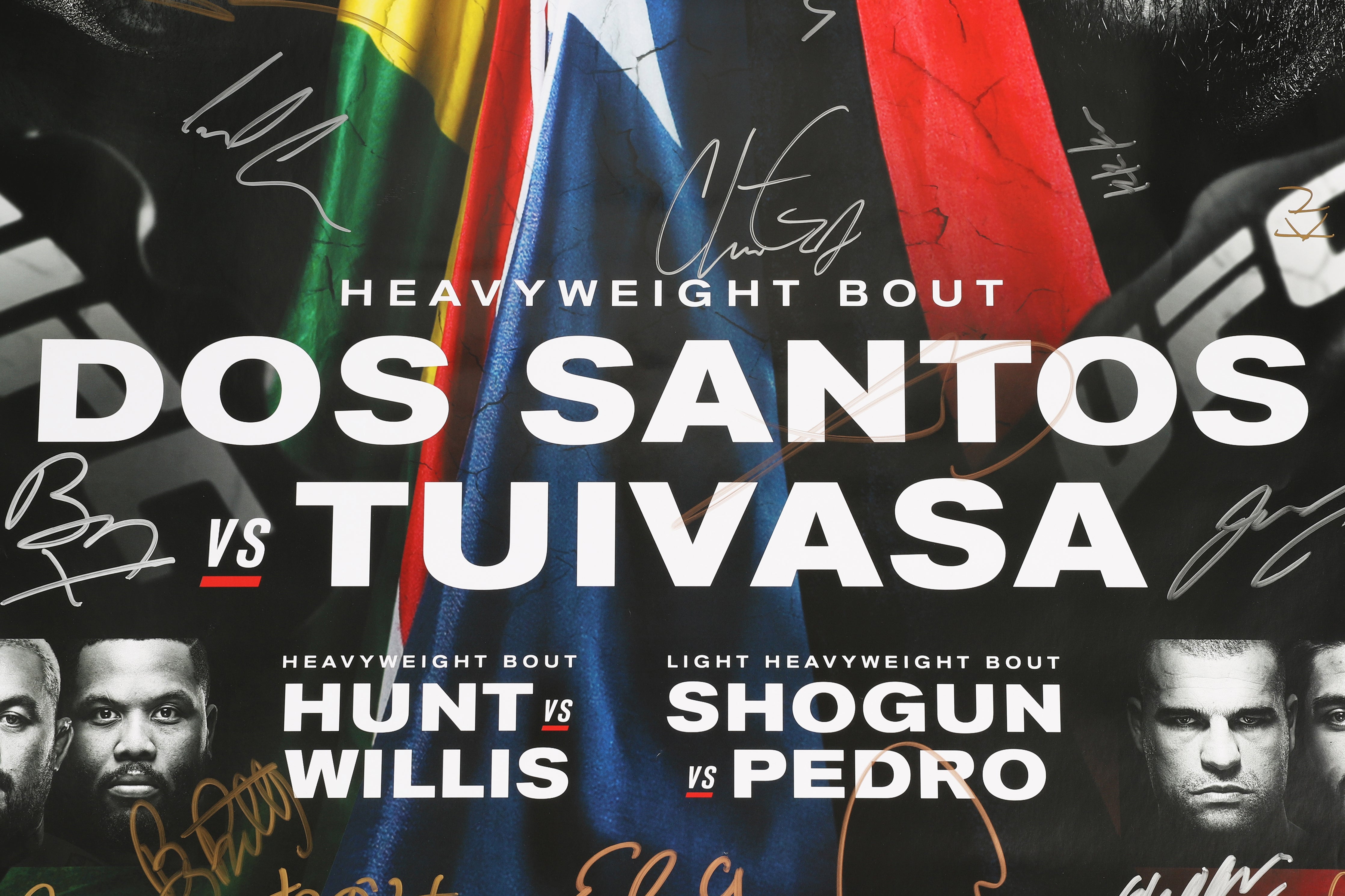 UFC Fight Night: Dos Santos vs Tuivasa Autographed Event Poster