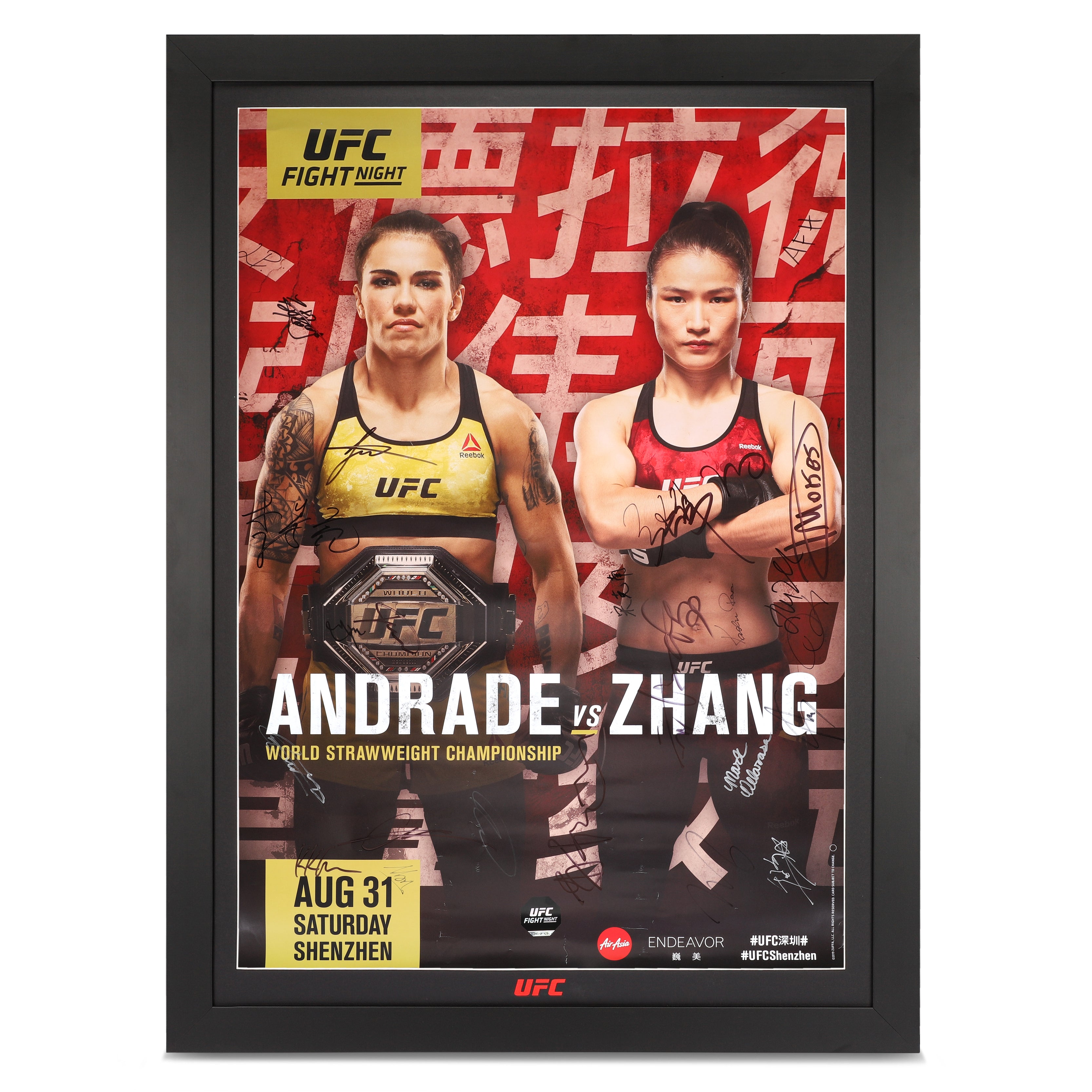 UFC Fight Night: Andrade vs Zhang (FN 157) Autographed Event Poster