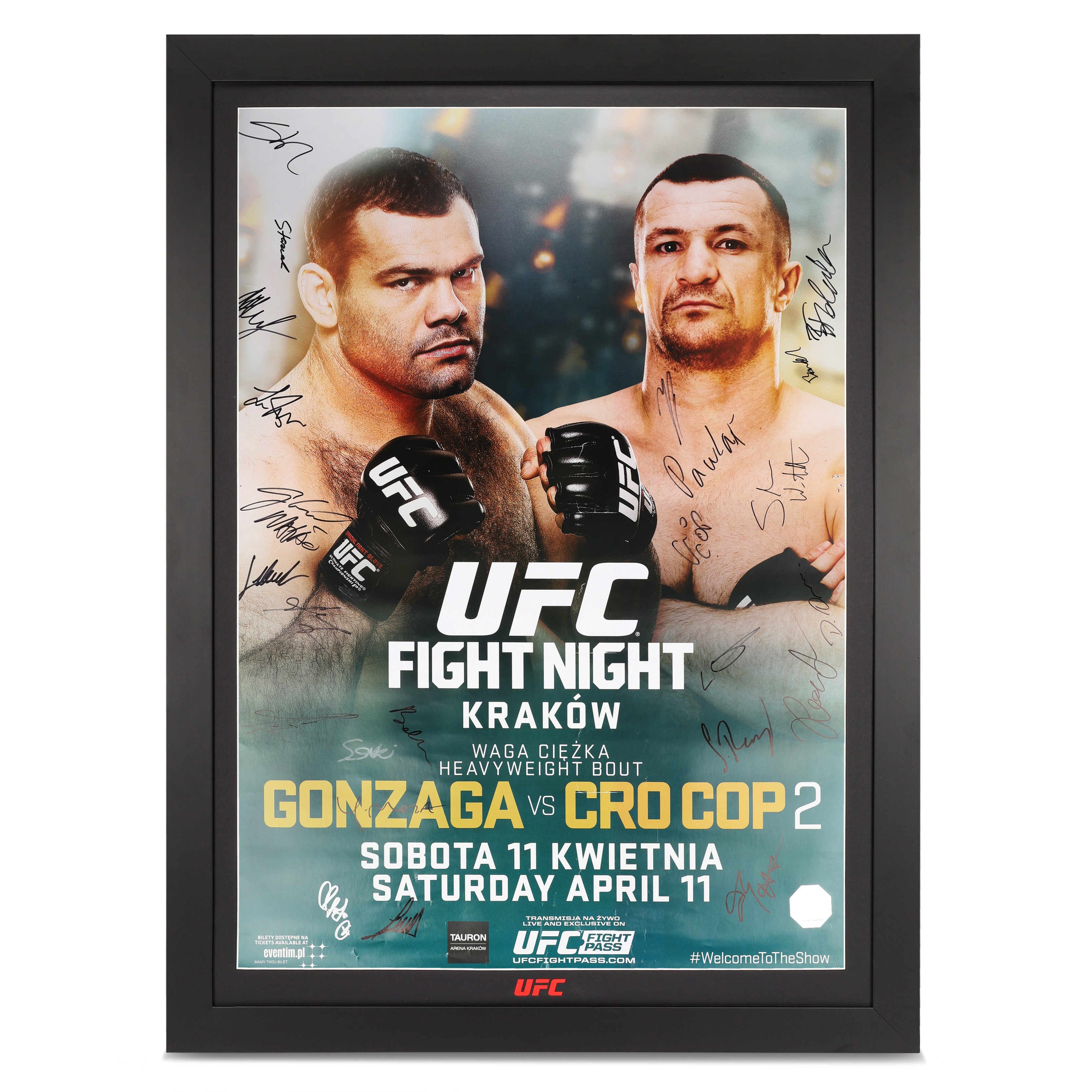 UFC Fight Night: Gonzaga vs Cro Cop 2 Autographed Event Poster