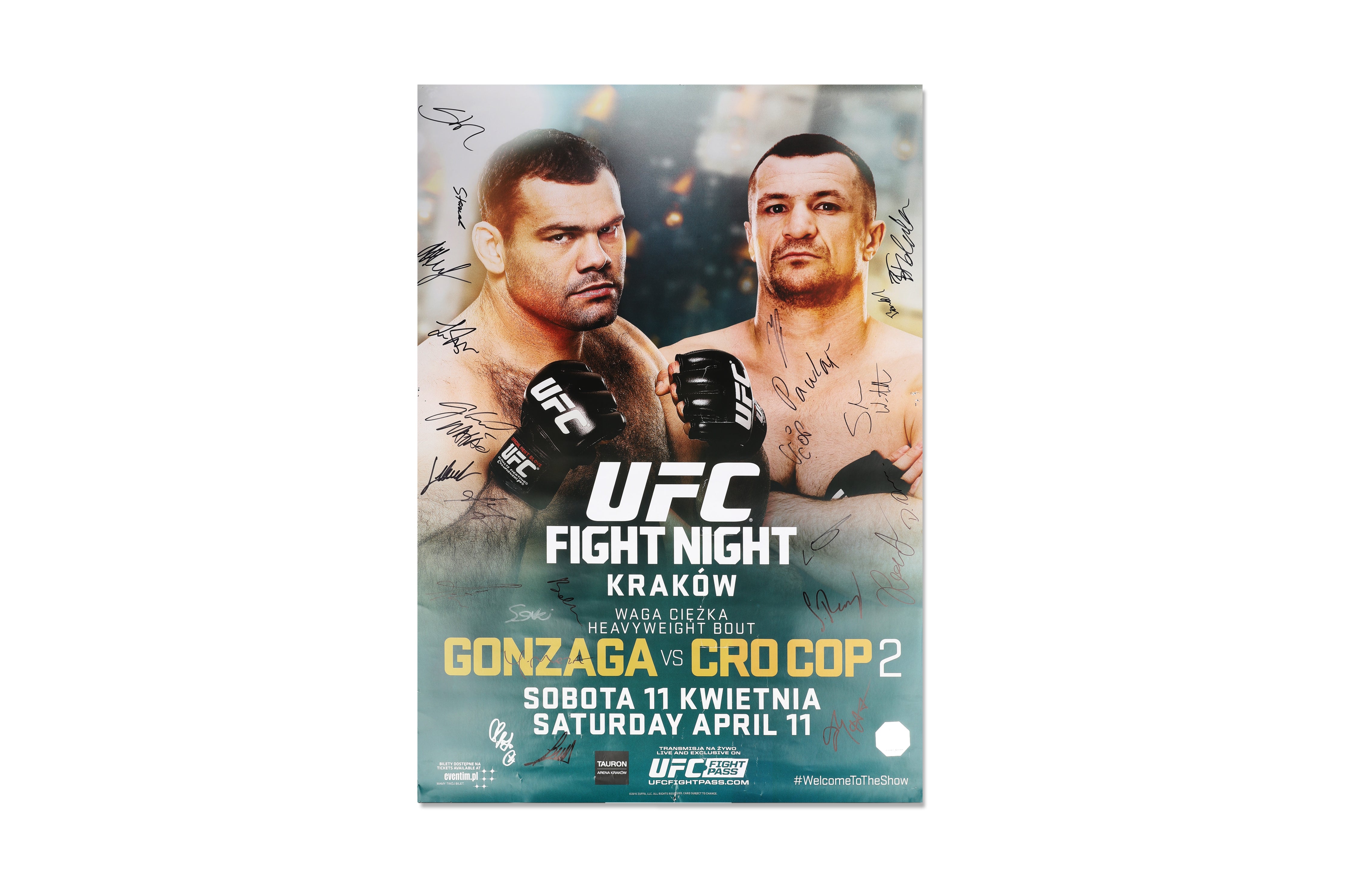 UFC Fight Night: Gonzaga vs Cro Cop 2 Autographed Event Poster