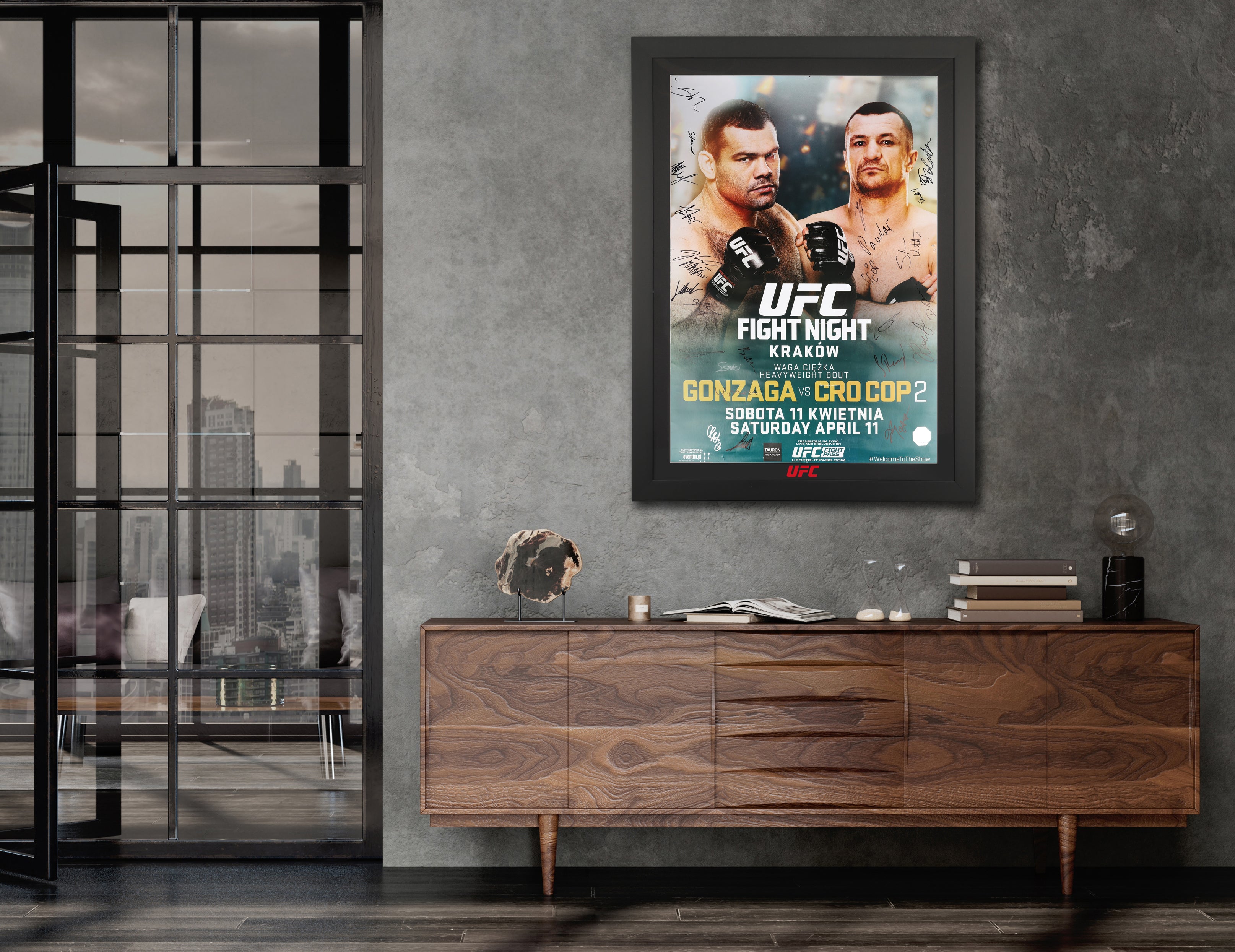 UFC Fight Night: Gonzaga vs Cro Cop 2 Autographed Event Poster