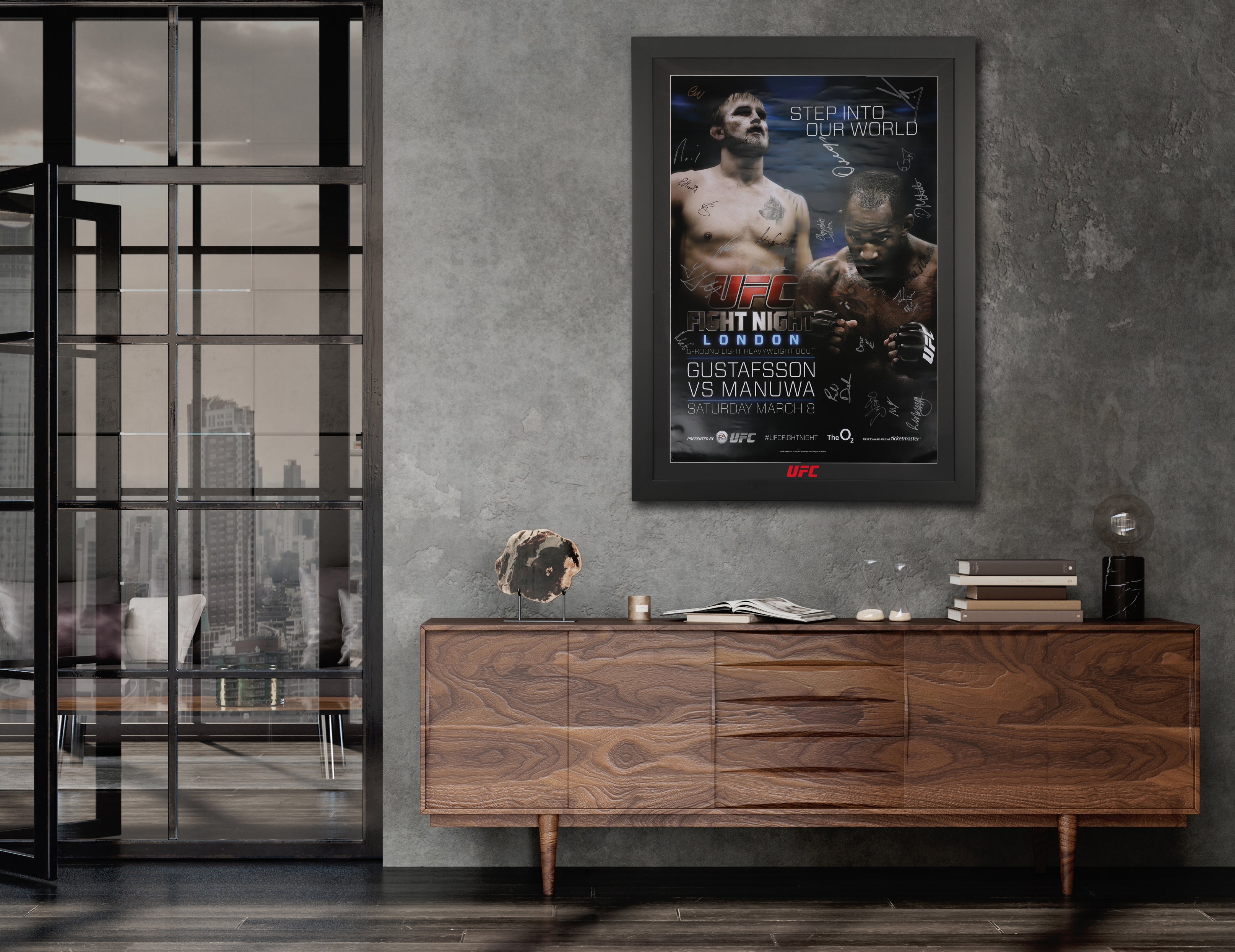 UFC Fight Night: Gustafsson vs Manuwa Autographed Event Poster