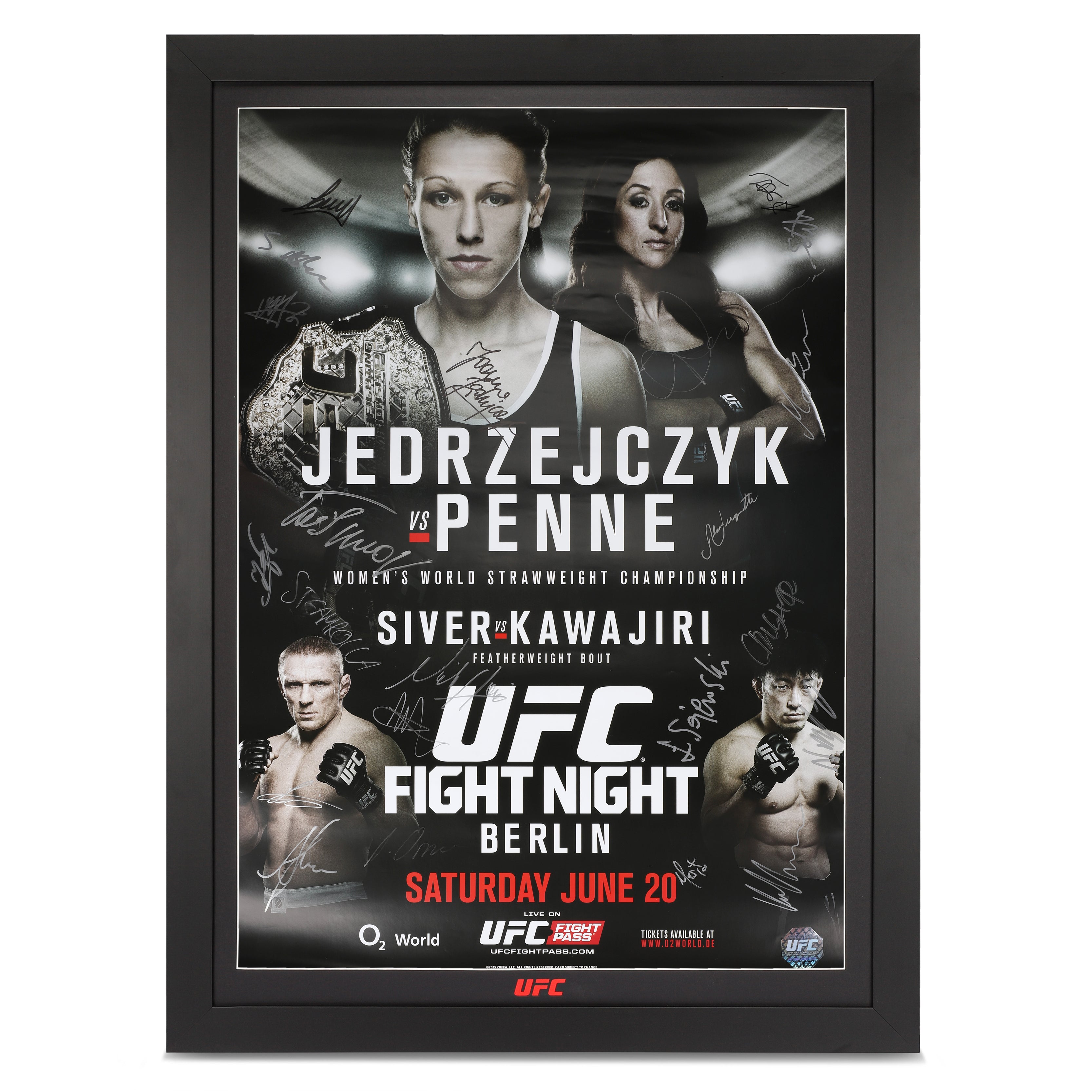 UFC Fight Night: Jędrzejczyk vs Penne Autographed Event Poster