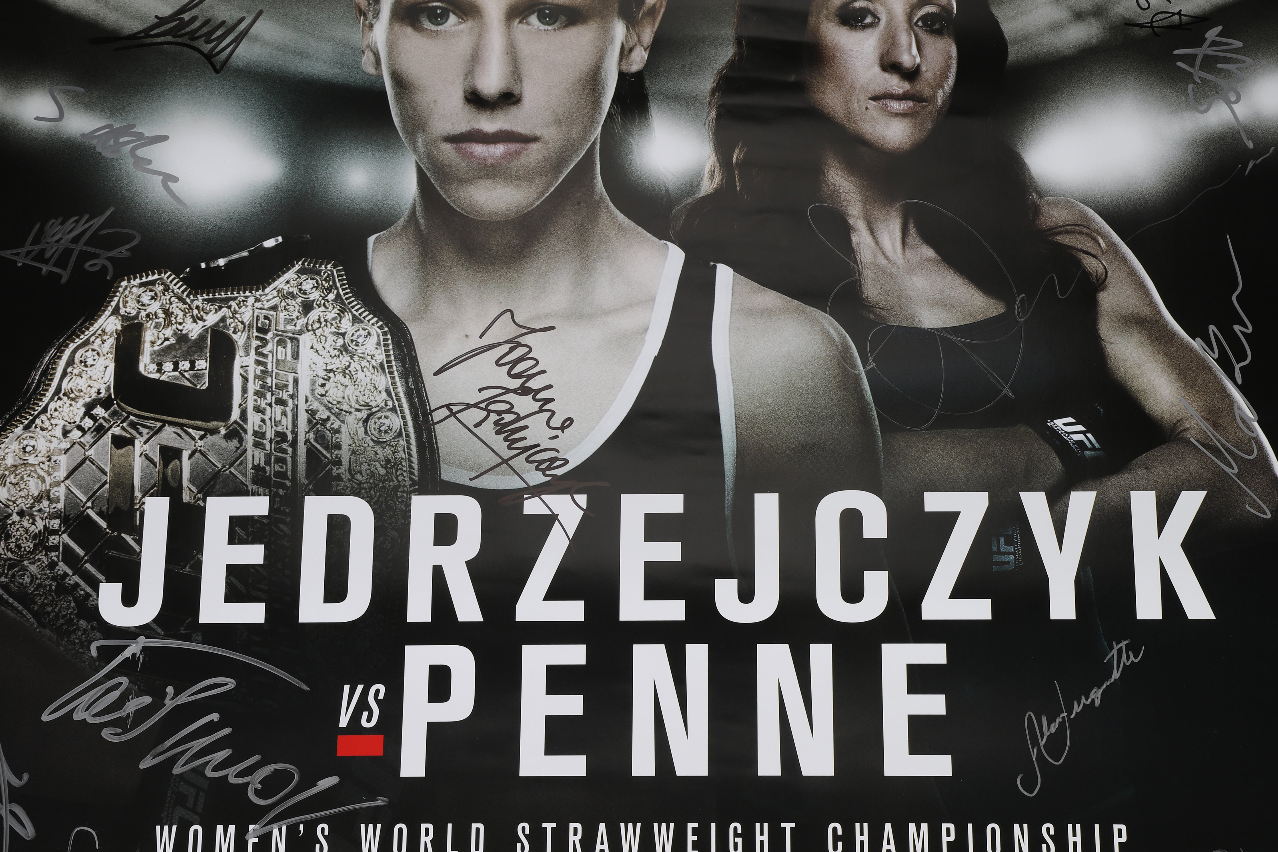 UFC Fight Night: Jędrzejczyk vs Penne Autographed Event Poster