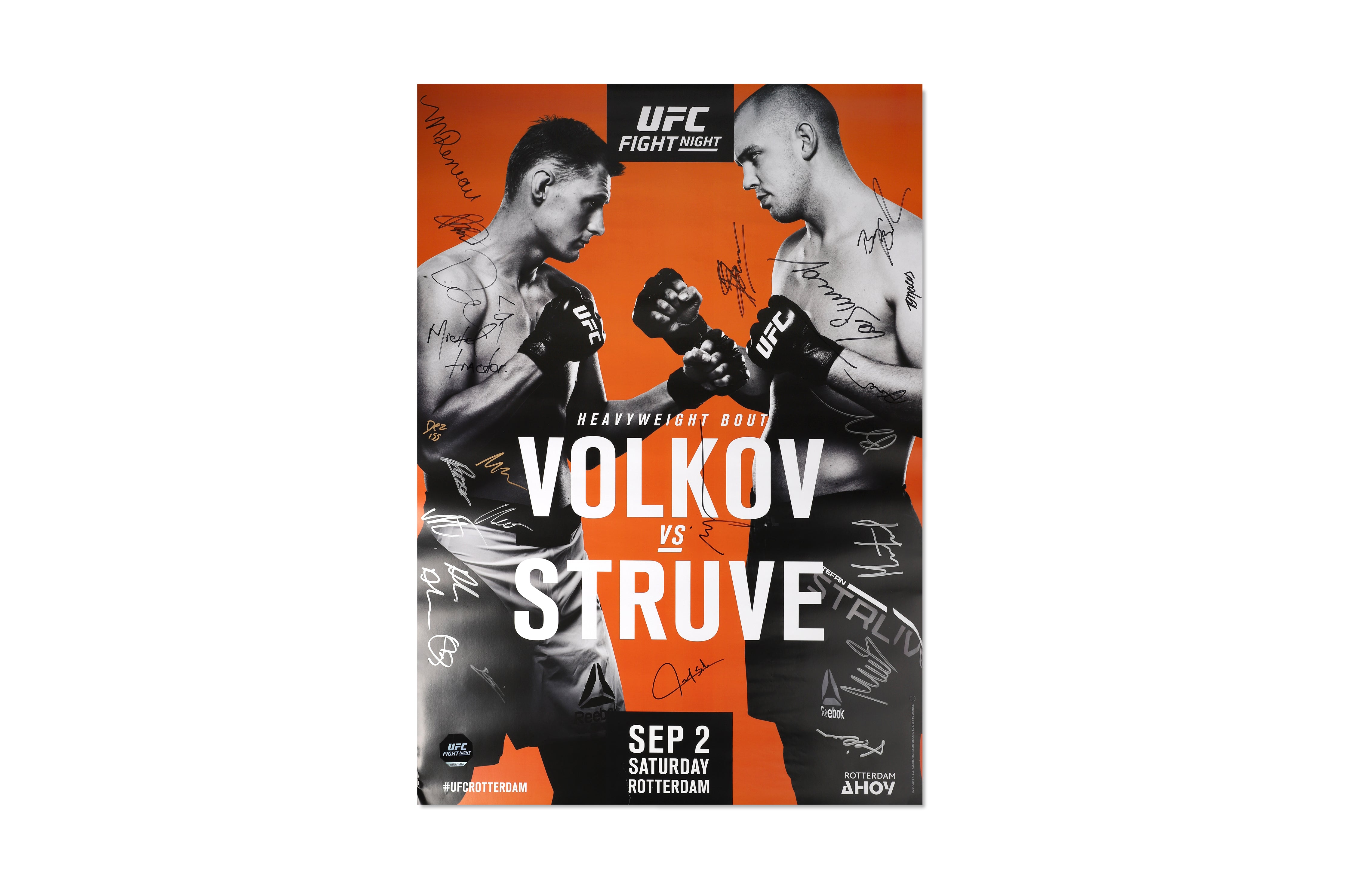 UFC Fight Night Volkov vs Struve Autographed Event Poster