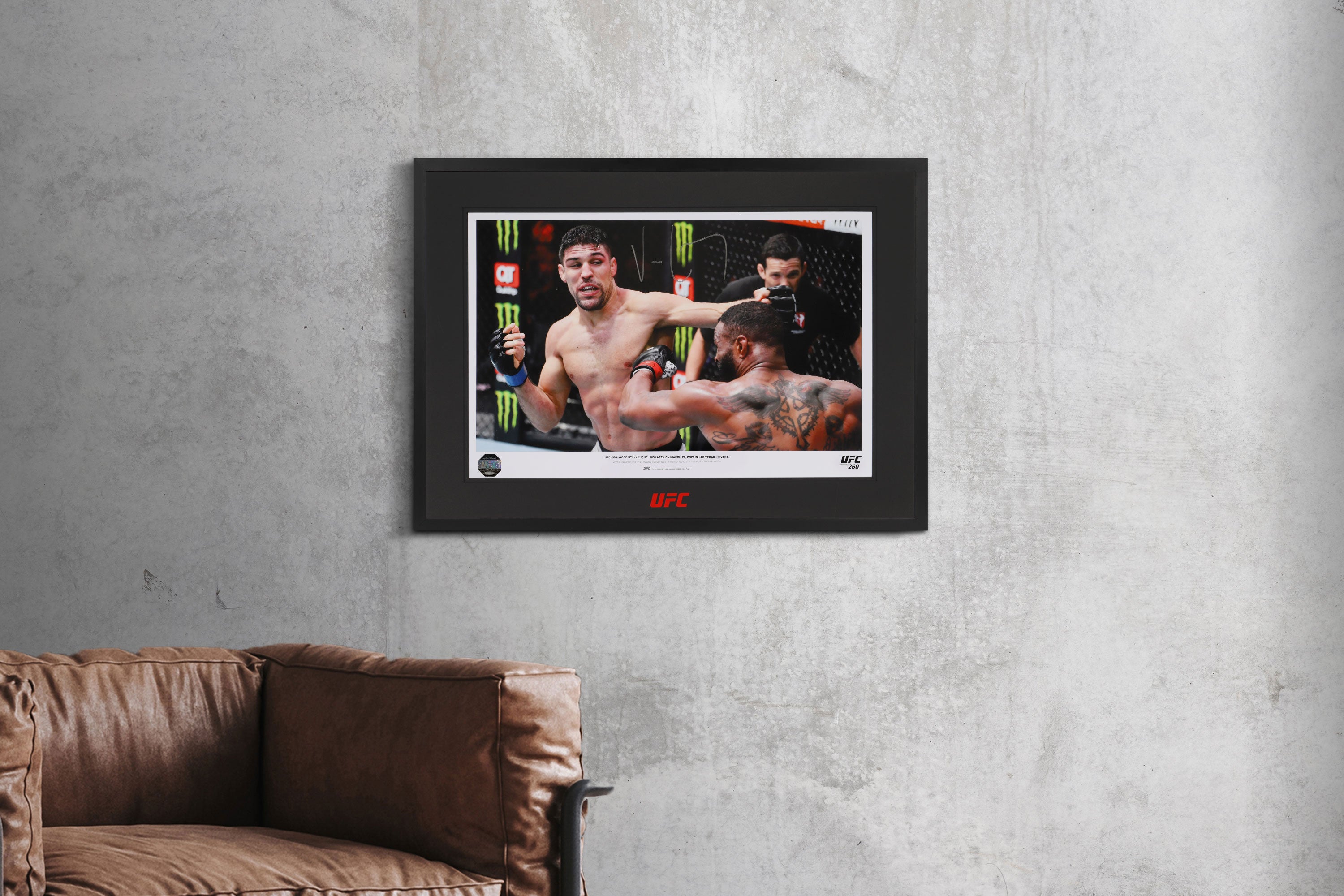 Vicente Luque Framed Signed Photo UFC 260