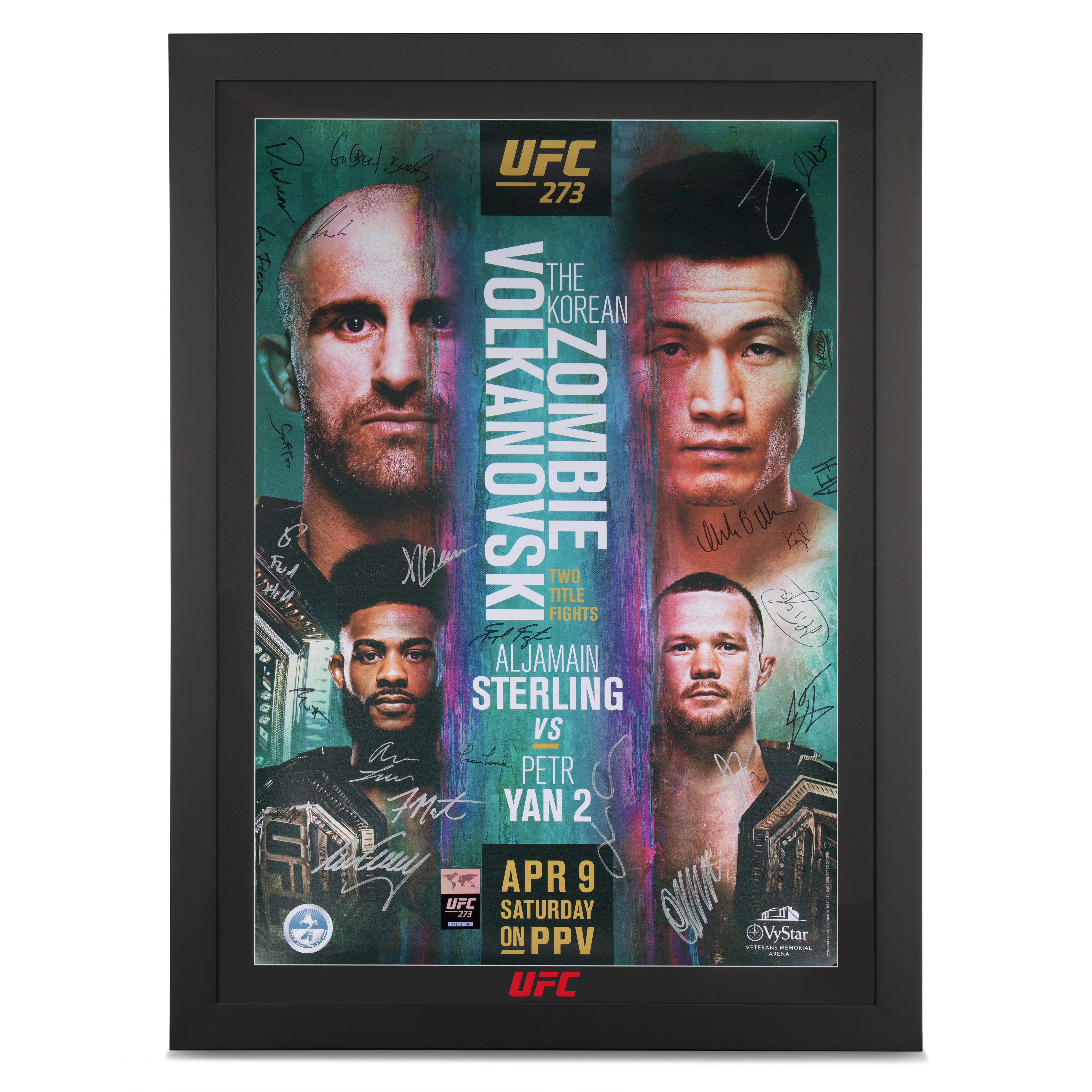 UFC 273: Volkanovski vs The Korean Zombie Autographed Poster