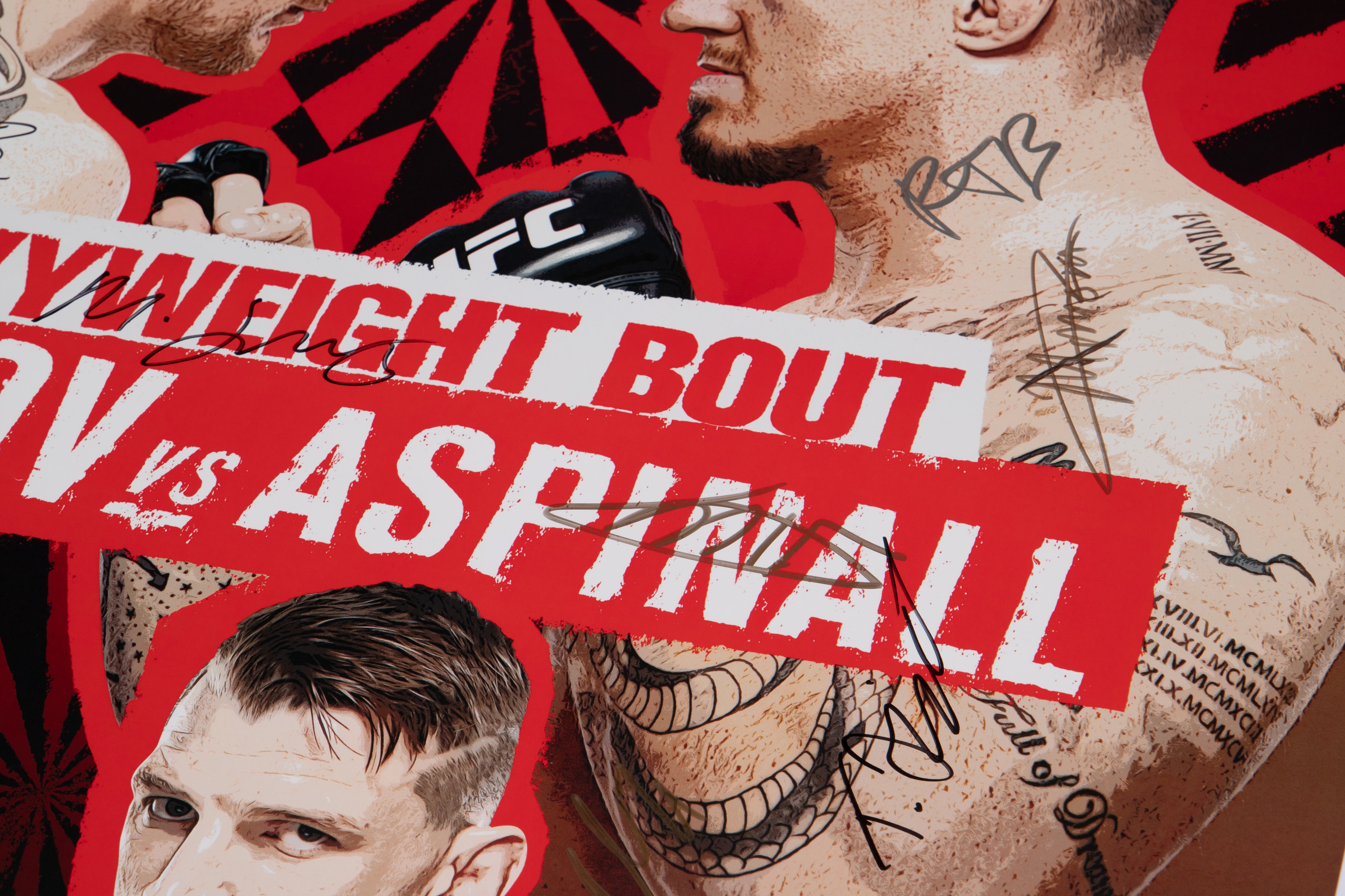 UFC Fight Night: Volkov vs Aspinall Autographed Poster