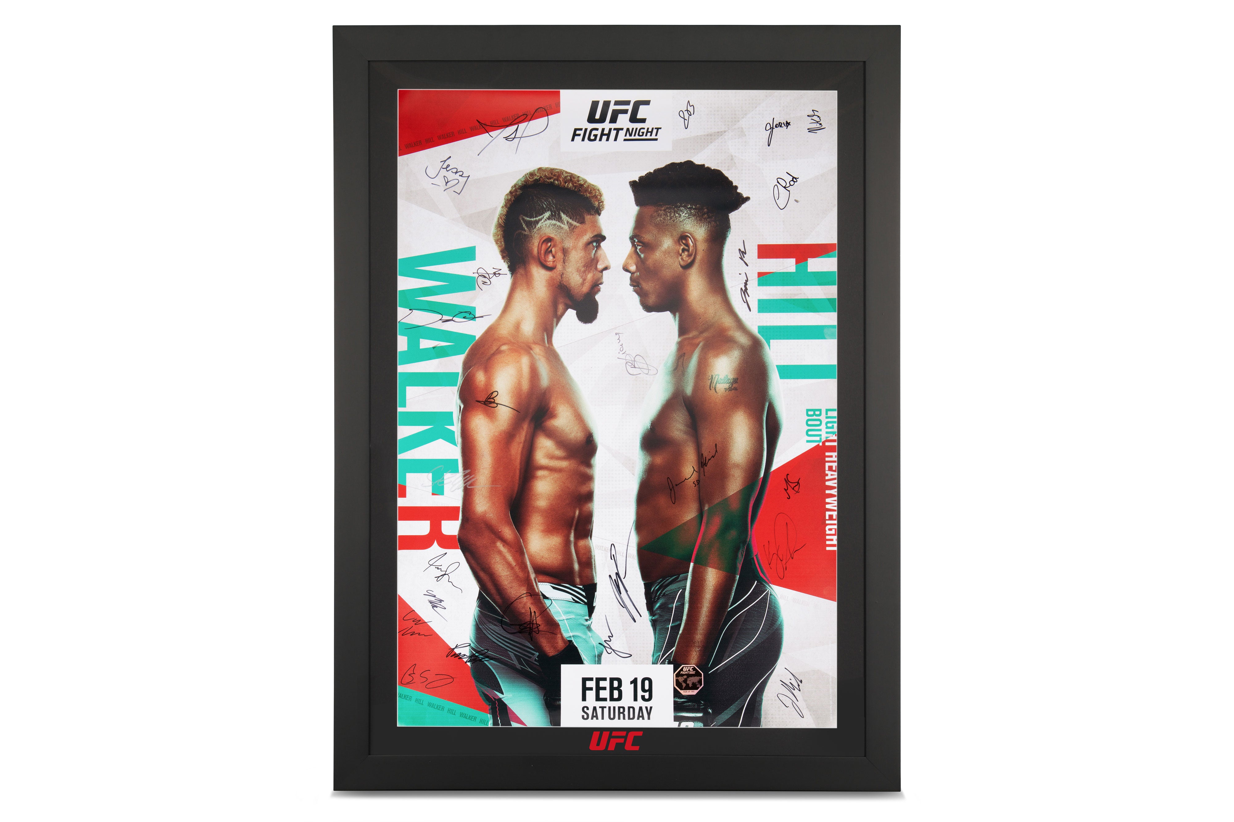 UFC Fight Night: Walker vs Hill Autographed Poster