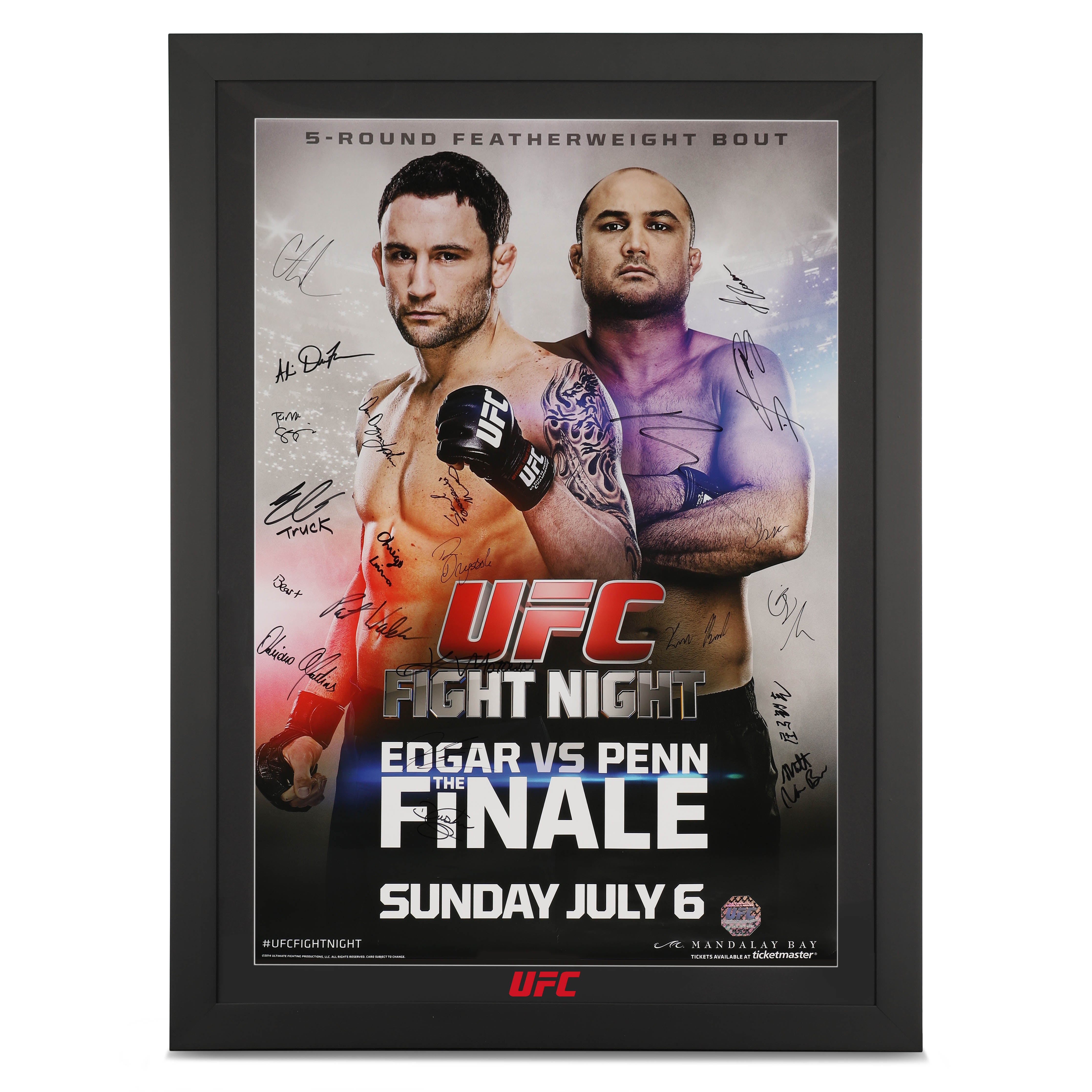 TUF 19: Team Edgar vs Team Penn Autographed Event Poster