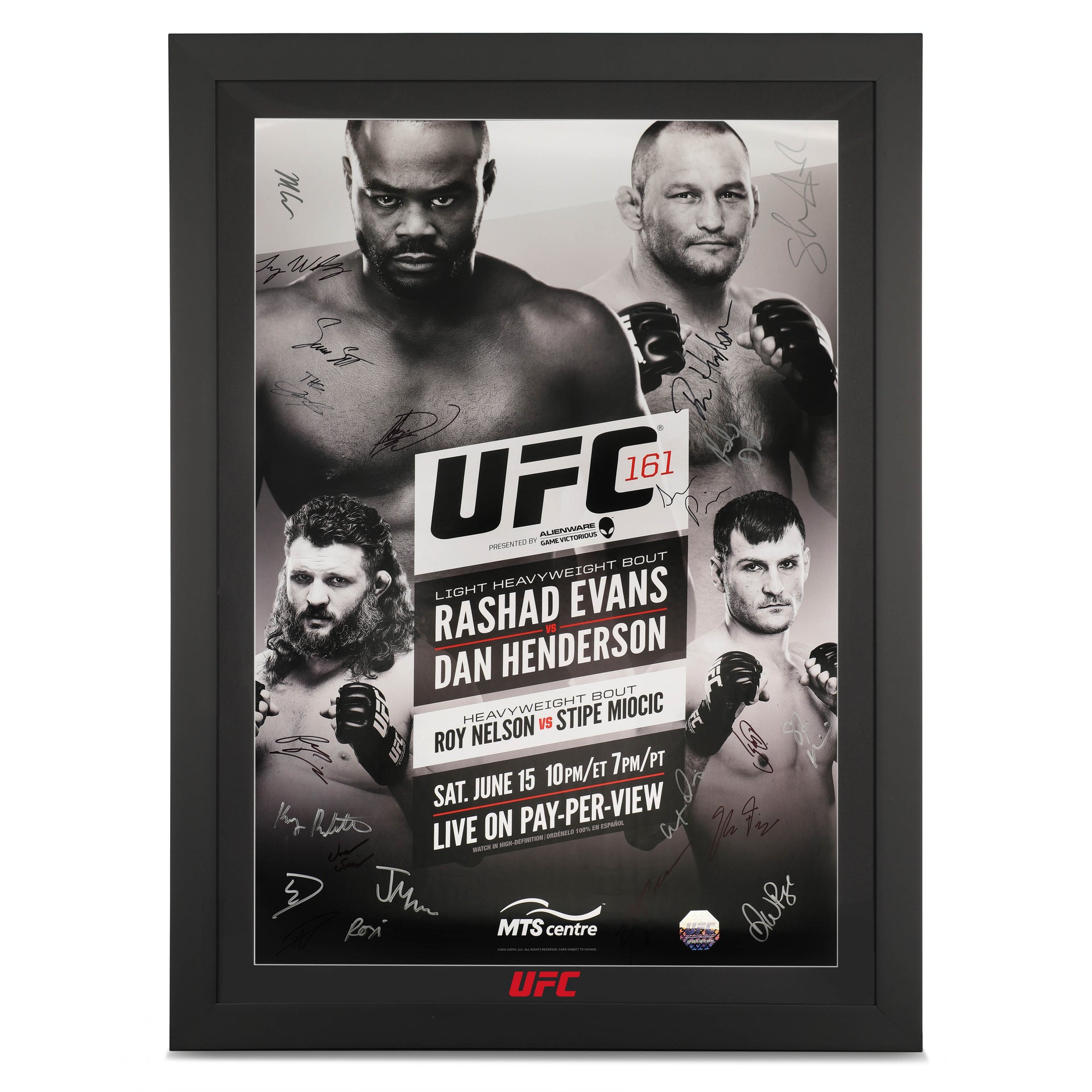 UFC 161: Evans vs Henderson Autographed Event Poster