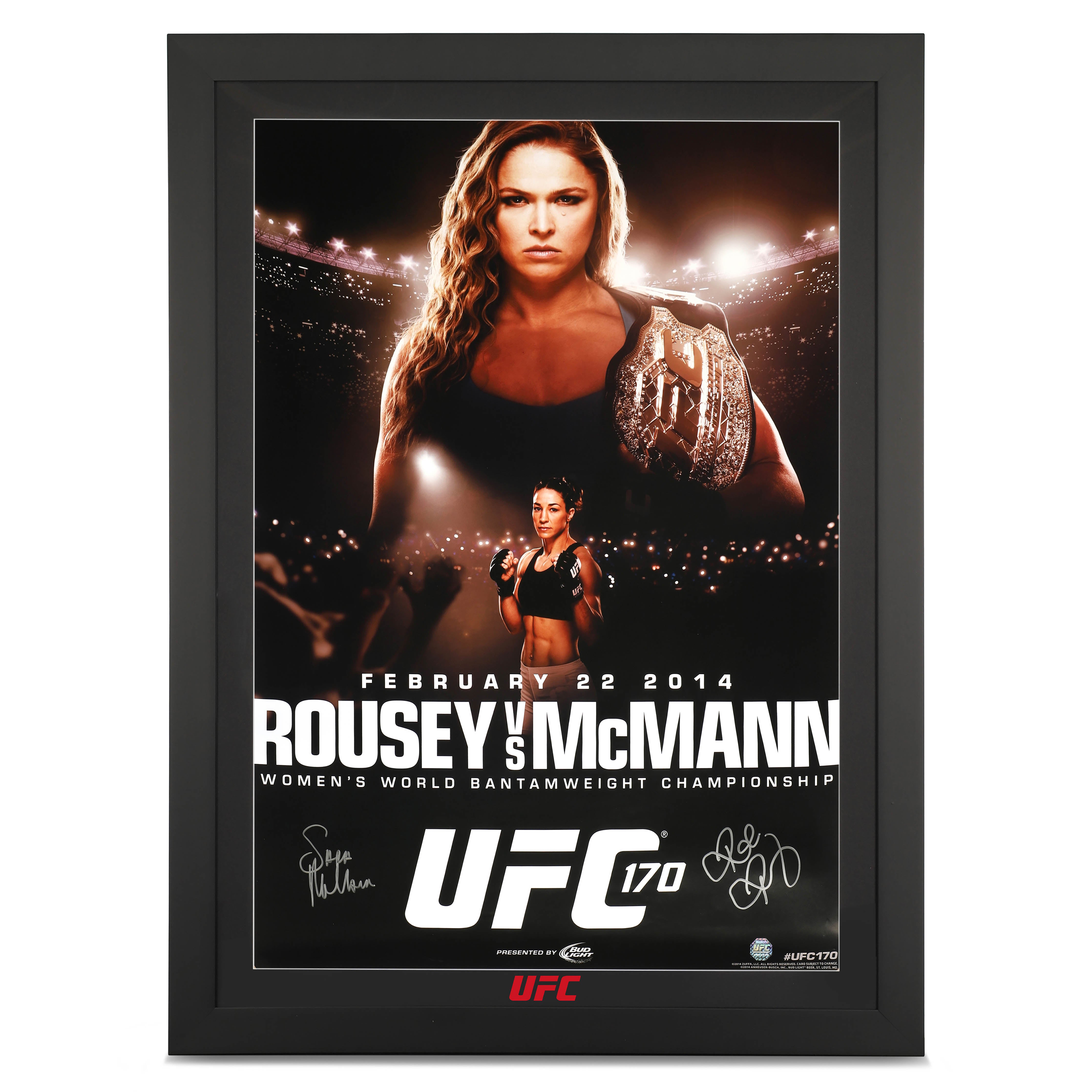 UFC 170: Rousey vs McMann Autographed Event Poster