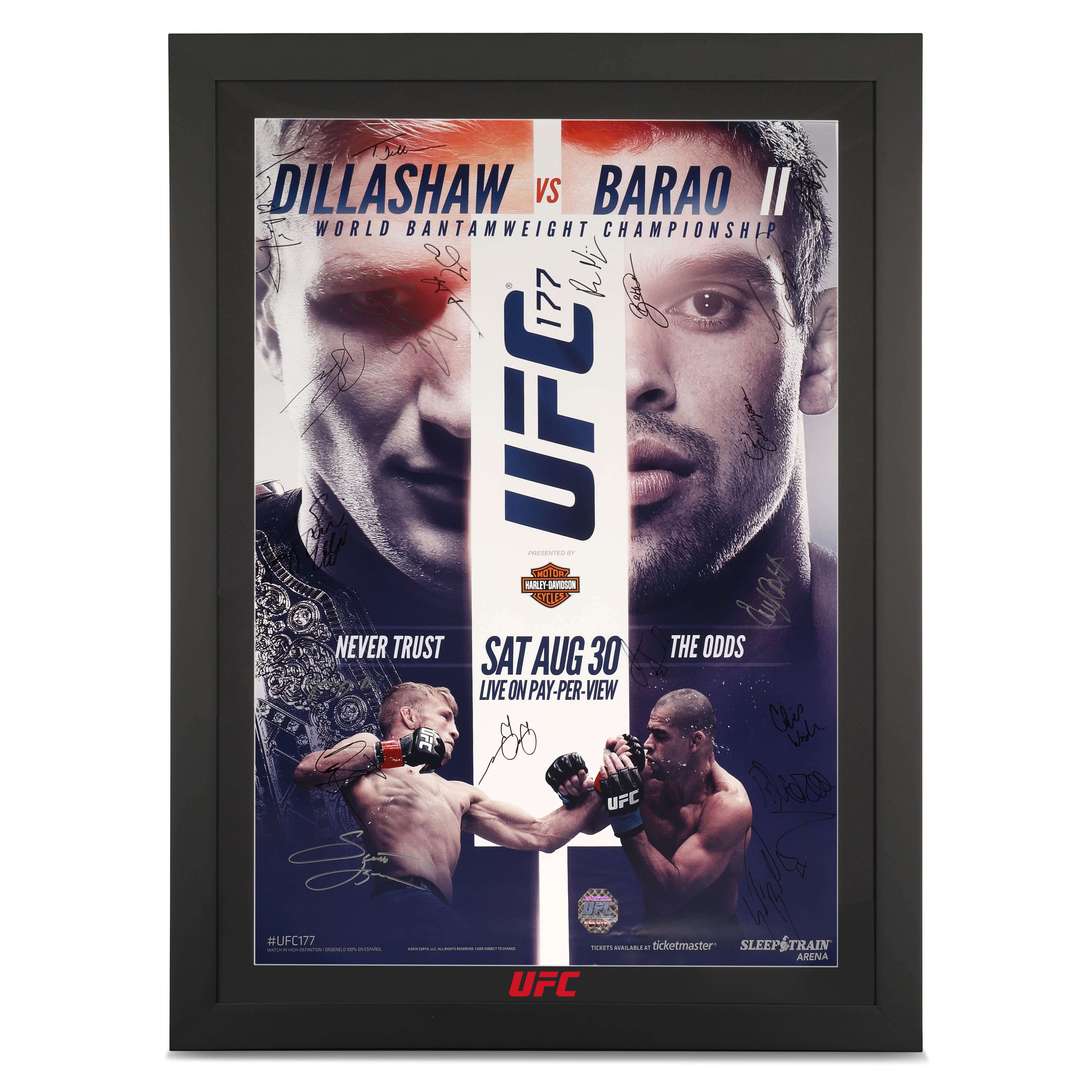 T.J. Dillashaw vs Joe Soto signed poster