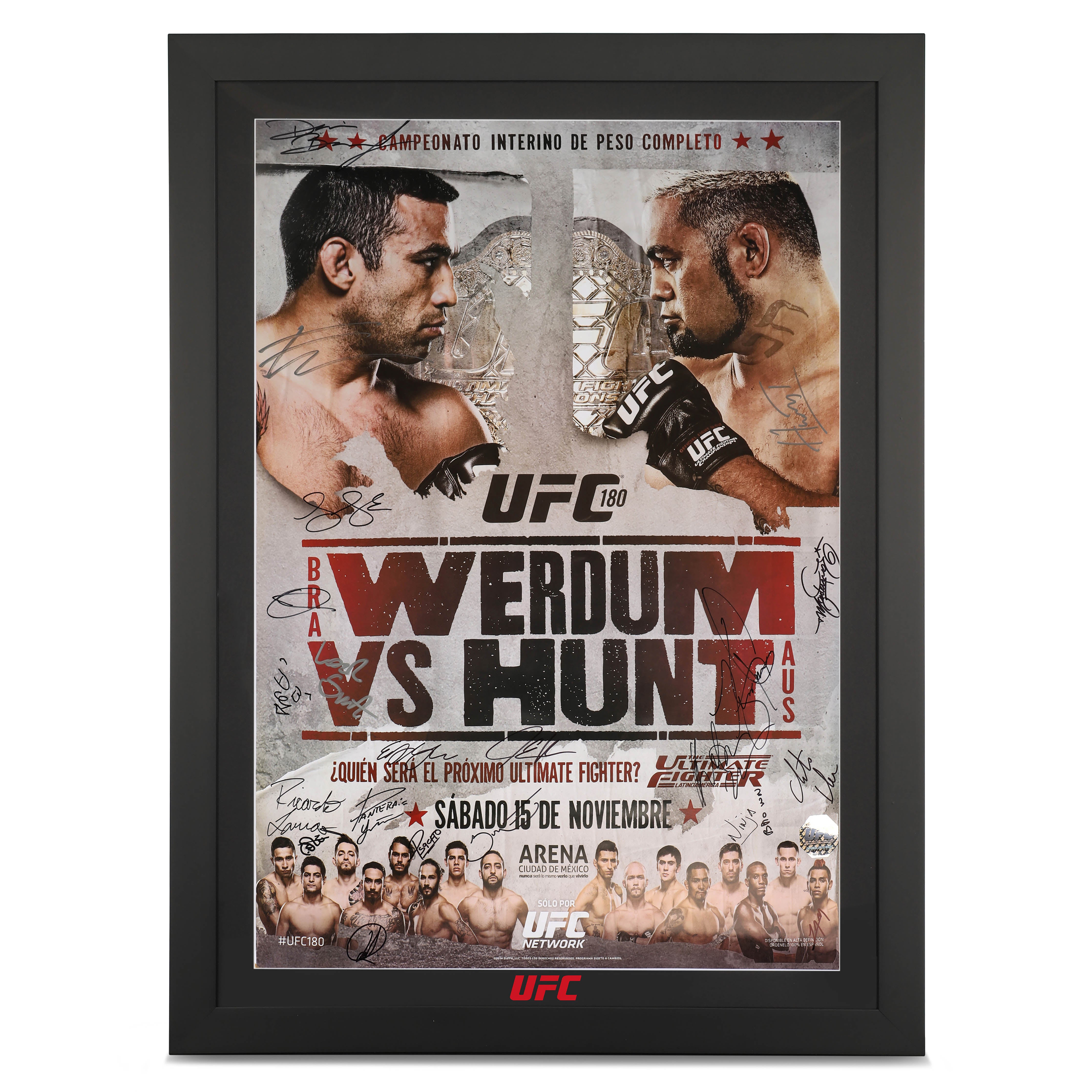 UFC 180: Werdum vs Hunt Autographed Event Poster