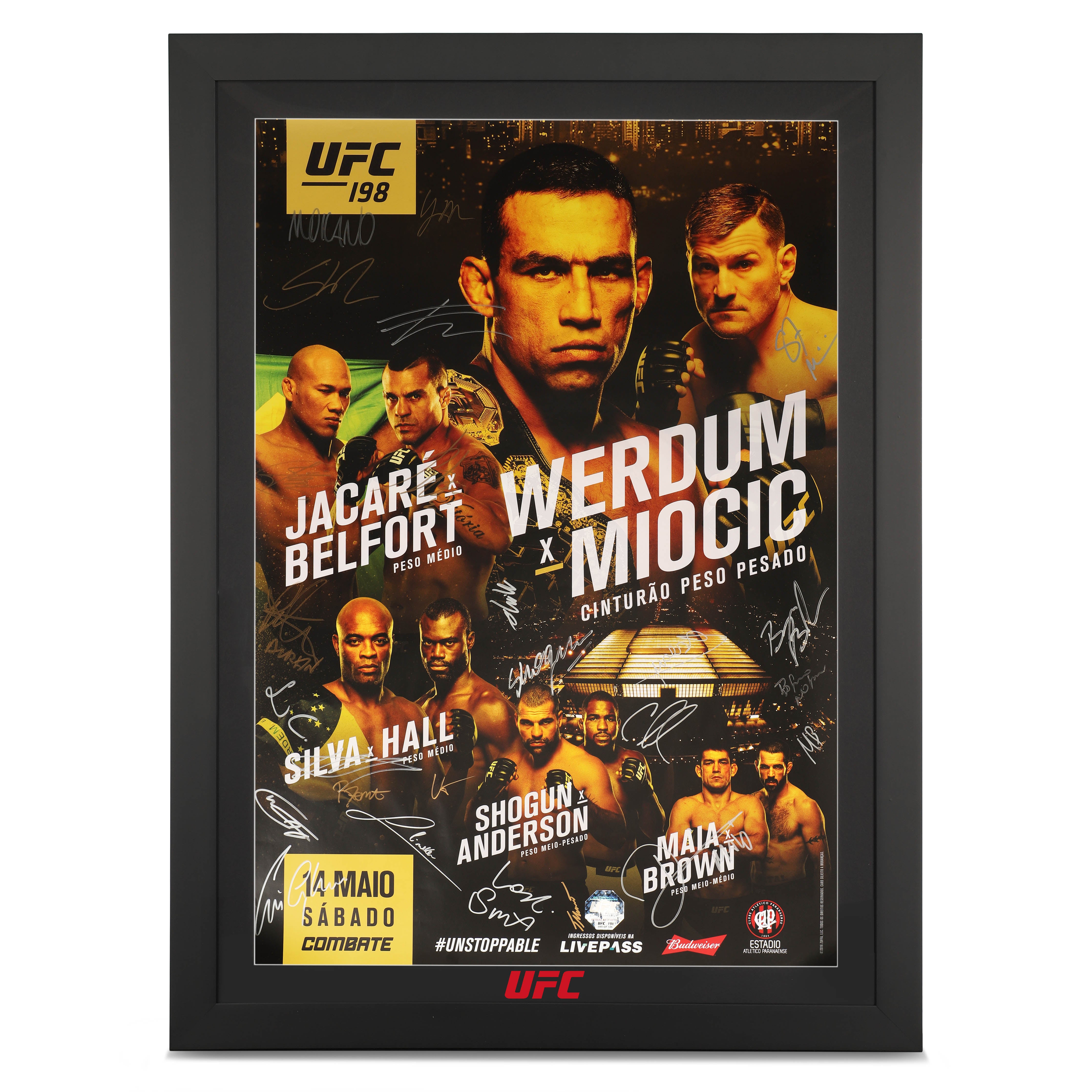 Fabricio Werdum vs Stipe Miocic signed poster